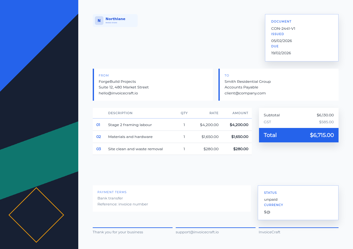 Atlas Fold invoice preview v1