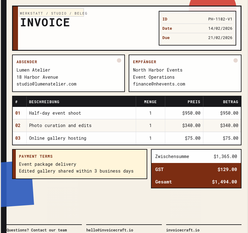 Bauhaus Berlin template preview