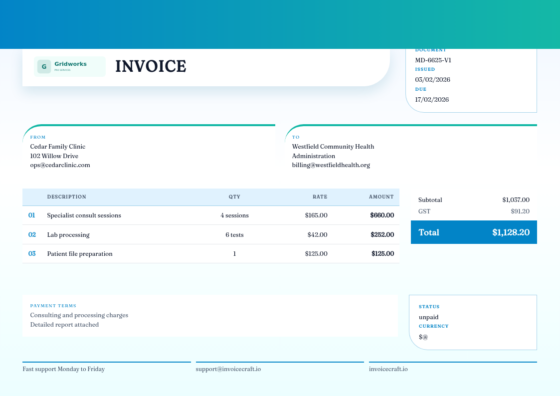 Coastal Tabs invoice preview v1