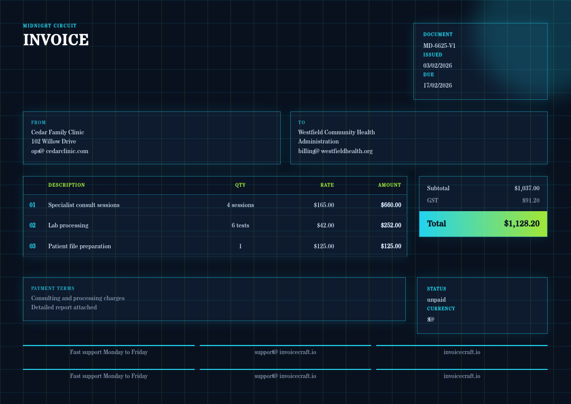 Midnight Circuit invoice preview v1