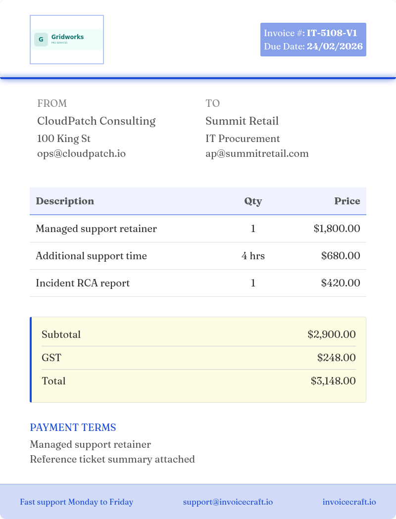 Monochrome Sidebar template preview