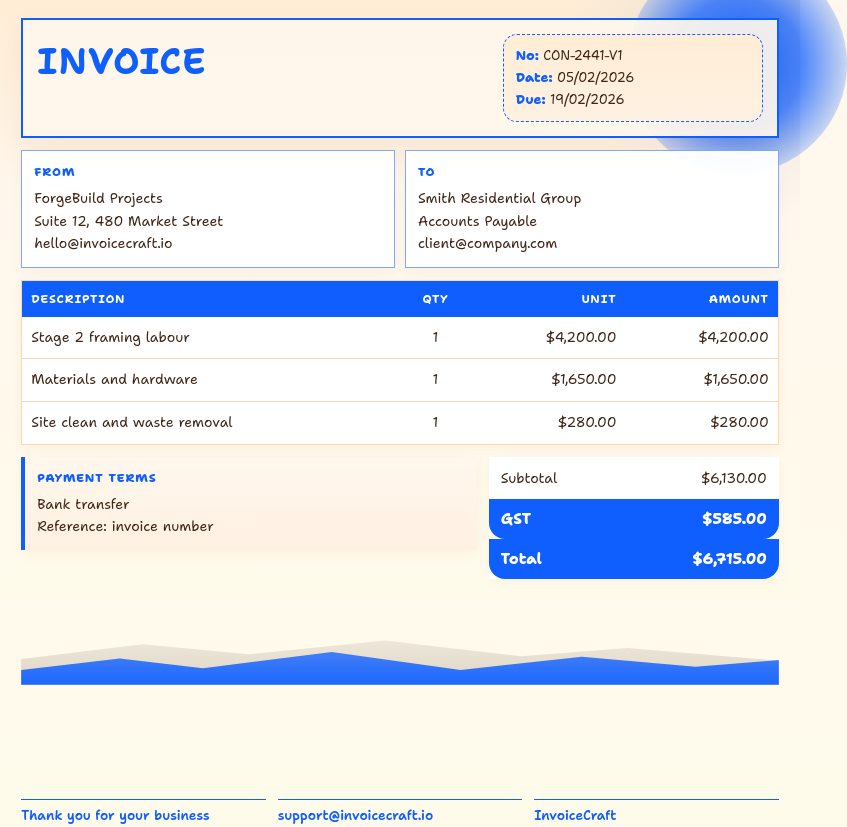 Outback Sun invoice preview v1