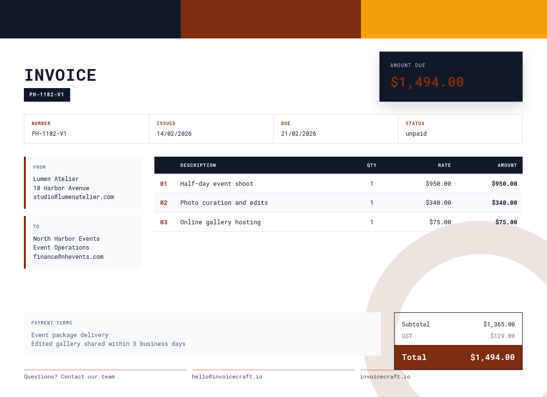 Panoramic Stripe invoice preview v1