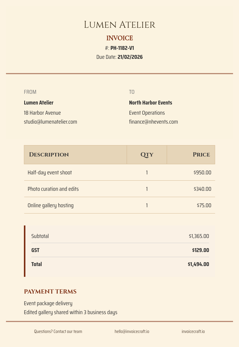 Paris Silhouette invoice preview v1