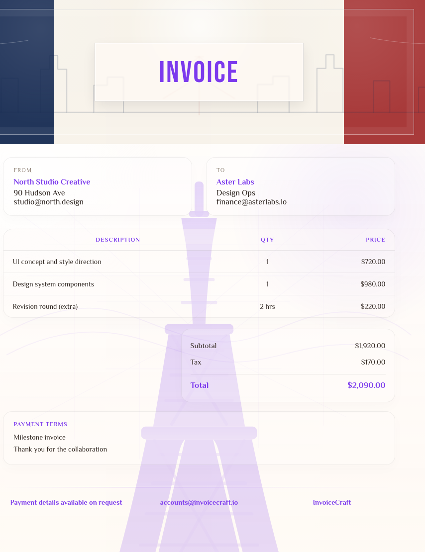 Parisian Chic template preview