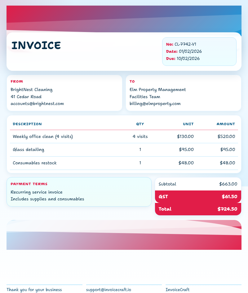 Wave Receipt template preview